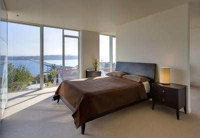 Panorámás hálószoba - háló ötlet, modern stílusban