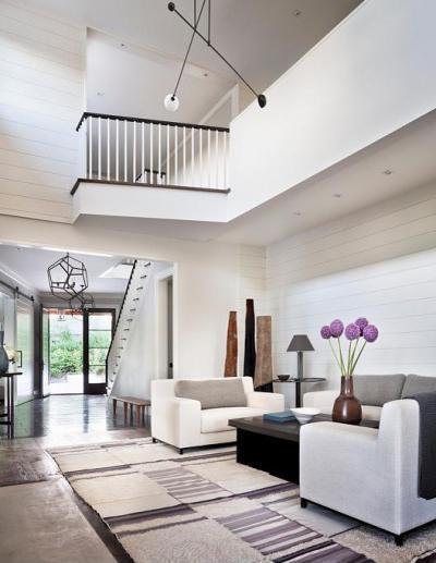 Sok fehér a nappaliban - nappali ötlet, modern stílusban