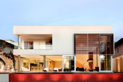 Modern lakóház - homlokzat ötlet, modern stílusban