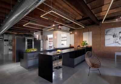 Ipari stílus - konyha / étkező ötlet, modern stílusban