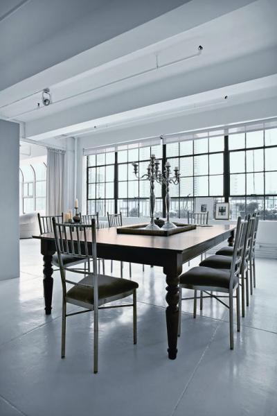 Loftlakás - nappali ötlet