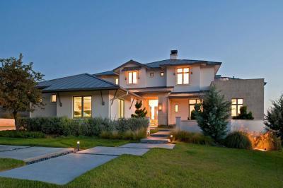 Modern lakóház - homlokzat ötlet, modern stílusban