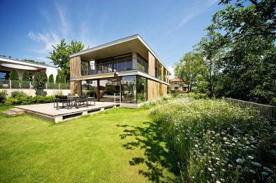 Modern lakóház - homlokzat ötlet, modern stílusban