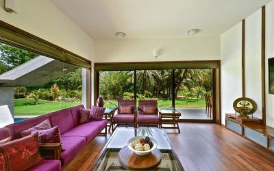 Teraszra nyitott nappali - nappali ötlet, modern stílusban