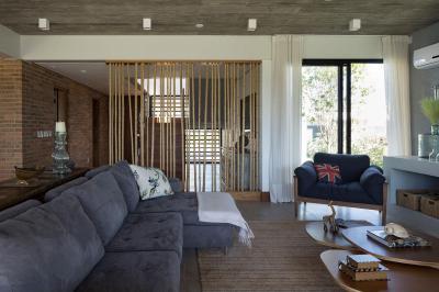 Nappali látszóbetonnal - nappali ötlet, modern stílusban