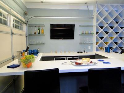 Társasági konyha - konyha / étkező ötlet, modern stílusban