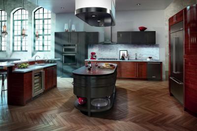 Loftszerű konyha - konyha / étkező ötlet, modern stílusban