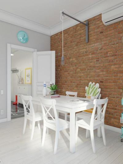 Egyszerűen fehér - konyha / étkező ötlet, modern stílusban