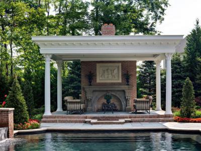 Mediterrán kert medencével - kert / udvar ötlet, mediterrán stílusban