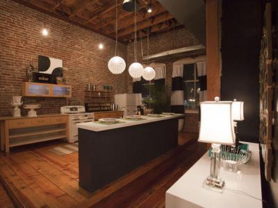 Keskeny, hosszú konyhasziget - konyha / étkező ötlet