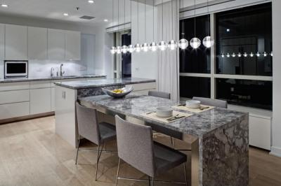 Csodás márvány étkező - konyha / étkező ötlet, modern stílusban