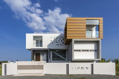 Modern lakóház - kerítés ötlet, modern stílusban