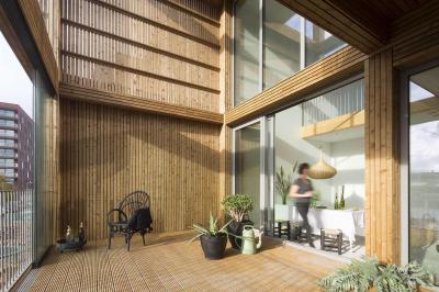 Faburkolat a teraszon - erkély / terasz ötlet, modern stílusban