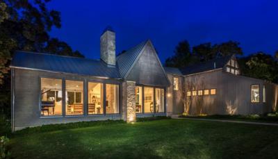 Modern lakóház - homlokzat ötlet, modern stílusban