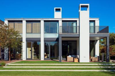 Modern lakóház - homlokzat ötlet, modern stílusban