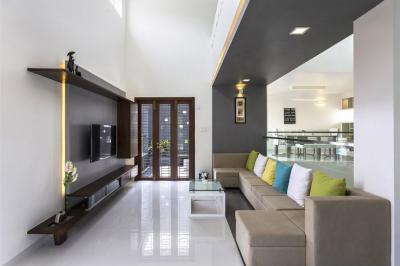 Szürke fehér nappali - nappali ötlet, modern stílusban