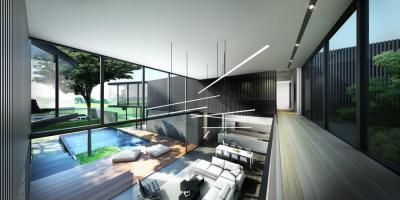 Teraszra nyitott nappali - nappali ötlet, modern stílusban