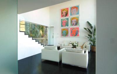 Fehér nappali - nappali ötlet, modern stílusban