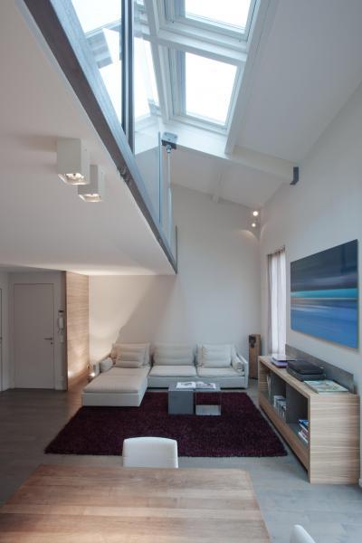 Üvegtetős nappali - nappali ötlet, modern stílusban