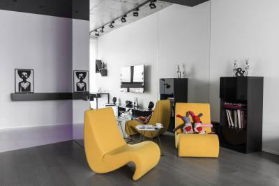 Különleges fotelek - nappali ötlet, modern stílusban