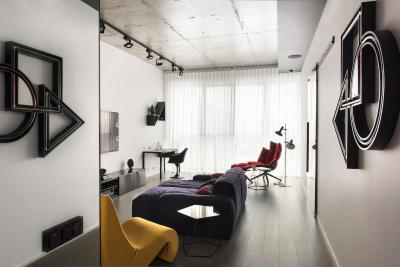 Dekoratív nappali - nappali ötlet, modern stílusban