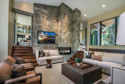 Nappali kandallóval - nappali ötlet, modern stílusban