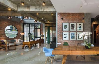 Loftlakás - nappali ötlet, modern stílusban