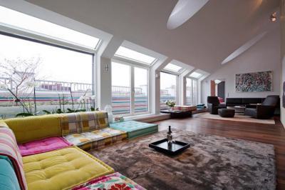 Látványos nappali - nappali ötlet, modern stílusban