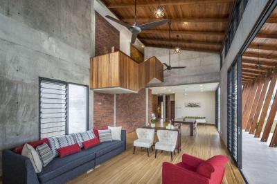 Loftlakás - nappali ötlet, modern stílusban