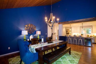 Kék és zöld étkező - konyha / étkező ötlet