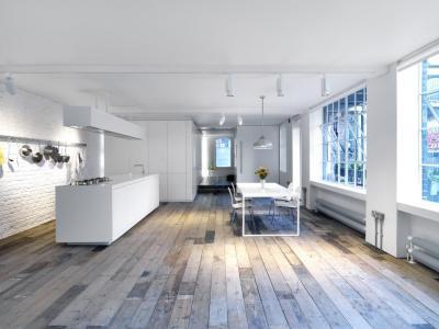 Fehér minimál - konyha / étkező ötlet, modern stílusban