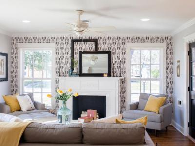 Nappali sárga kiegészítőkkel - nappali ötlet