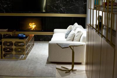 Nappali kandallóval - nappali ötlet, modern stílusban