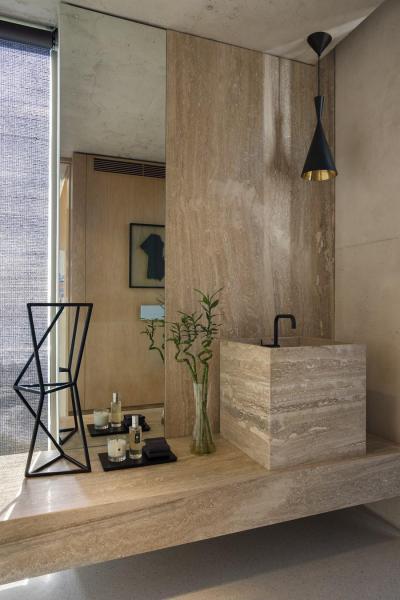 Márvány a fürdőben - fürdő / WC ötlet, modern stílusban