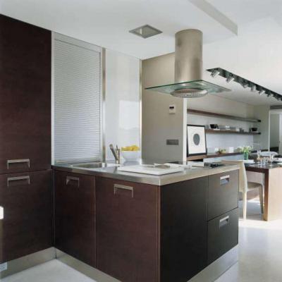 Barna konyhabútor - konyha / étkező ötlet, modern stílusban