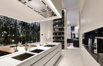 Fehér konyhabútor - konyha / étkező ötlet, modern stílusban