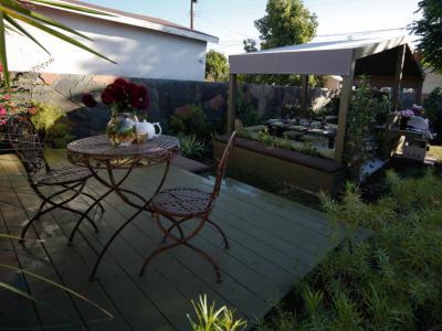 Teázós terasz - kert / udvar ötlet, rusztikus stílusban