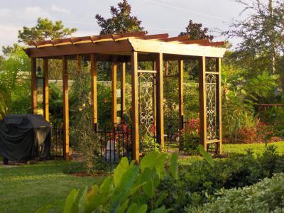 Kert pergolával - kert / udvar ötlet, mediterrán stílusban