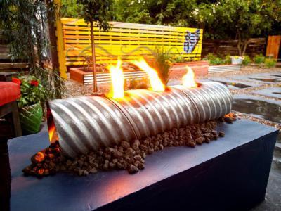 Egyedi tűzrakó - kert / udvar ötlet