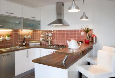 U alakú konyha - konyha / étkező ötlet, modern stílusban