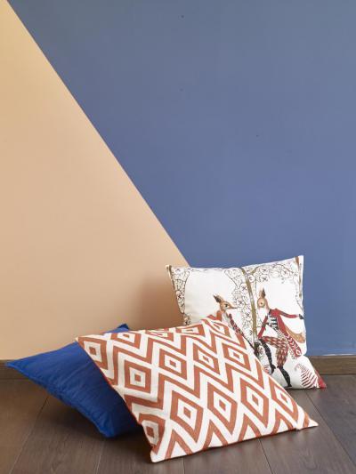 Kék és rózsaszín fal - belső továbbiak ötlet, modern stílusban