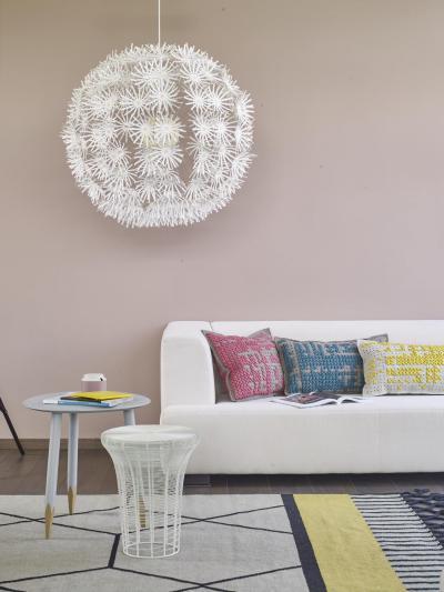 Vidám színek - nappali ötlet, modern stílusban