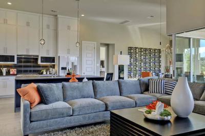 Nappali konyhával - nappali ötlet, modern stílusban