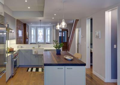 Kék konyha - konyha / étkező ötlet, modern stílusban