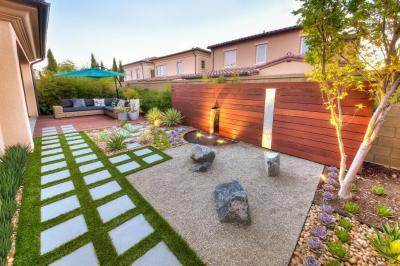 Modern kerti burkolat - kert / udvar ötlet, modern stílusban