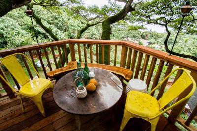 Lombház teraszán - erkély / terasz ötlet