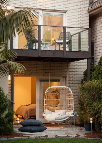 Függőszékben pihenve - kert / udvar ötlet, modern stílusban