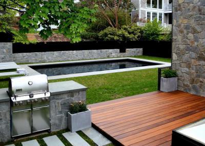 Kert grillel - kert / udvar ötlet, modern stílusban