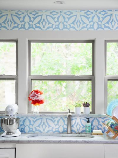 Kék és fehér II. - konyha / étkező ötlet