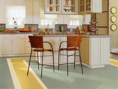 Színes linóleum padló - konyha / étkező ötlet, klasszikus stílusban